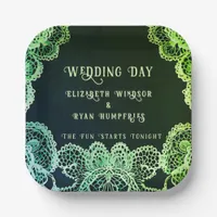 Elegant Lace" Wedding Invitation Collection  Paper Plates