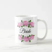 Bride Pink Roses Personalized Coffee Mug