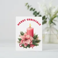 Burning Candle - Christmas Card