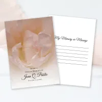 Pale Pink Rose Flower Share a Memory Funeral  Note Card