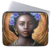 Black Goddess | African-American Woman AI Art Laptop Sleeve