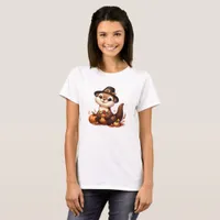 Funny Cute Thankful Otter Thanksgiving T-Shirt