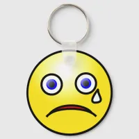 Sad Crying Face Keychain