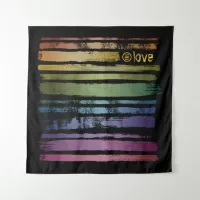 Equality Love Rainbow Brush Strokes LGBTQ ID656 Tapestry