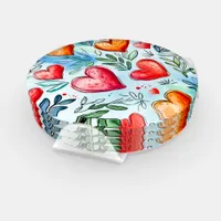 Watercolor Hearts Coaster Set