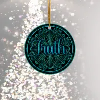 Virtue Truth Mandala Ceramic Ornament