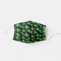 Stylish Tropical Exotic Monstera Leaves Pattern Adult Cloth Face Mask