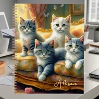 Cats on the sofa - cute scene in vintage look planner