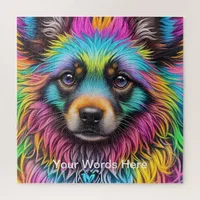 Vivid Rainbow Neon Psychedelic Nature & Wildlife Jigsaw Puzzle