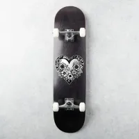 Black and White Tribal Heart Sticker