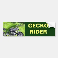 Green Hawaiian Gecko Rider Bumper Sticker