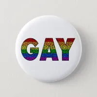 GAY Flower Pride Colors Button