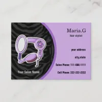 Purple Hair Salon businesscards Appointment Card