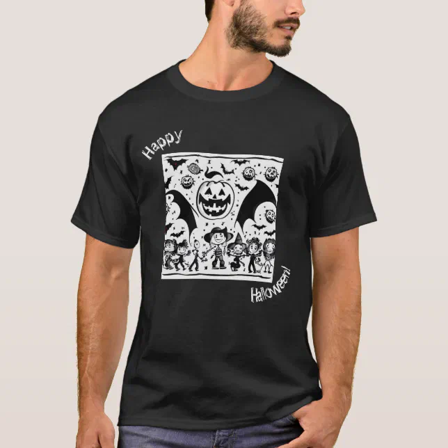 Halloween fiesta en noir et blanc  T-Shirt