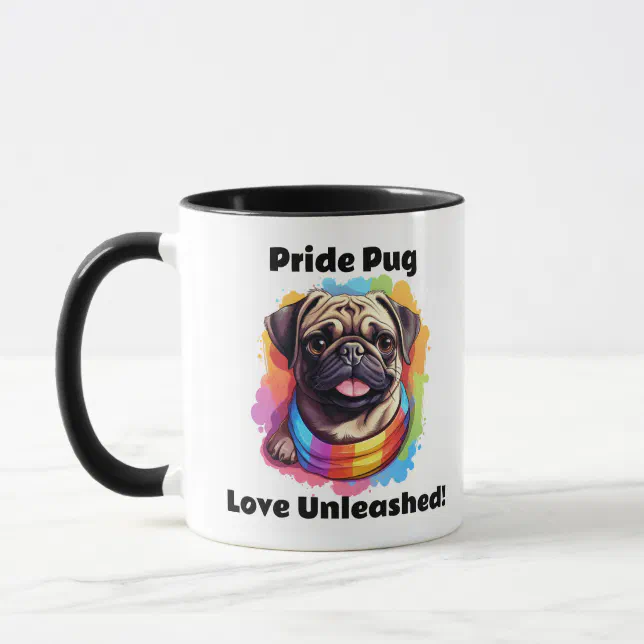 Pride Pug Love LGBTQ Coffee Mug