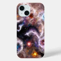 A Captivating Abstract Galactic Nebula iPhone 15 Case