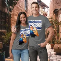 I Stand with Israel Vintage Rosie & Flag Unisex T-Shirt