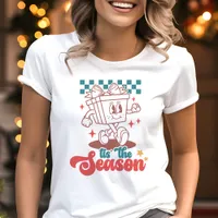 Retro Tis The Season Christmas  Tri-Blend Shirt