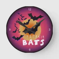 Freakin' Bats Halloween ID223 Round Clock