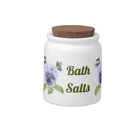 Purple Pansies Bath Products Jar