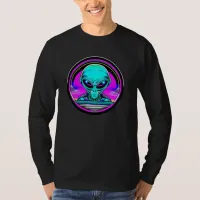 Extra Terrestrial Alien Flying a UFO T-Shirt