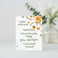 Wedding Invitation Announcement Postcard