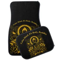 Buddha Amid Lotus Flowers Car Floor Mat