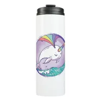 Rainbow Narwhale Thermal Tumbler