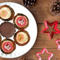 Santa Baby Custom Your Photo Snowflakes with Red Reese's Peanut Butter Cups