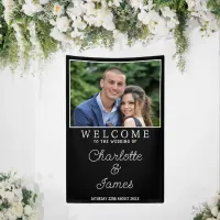 Wedding Welcome Sign Couple Photo Vertical Banner