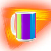 Neon Colorful Stripes |  Coffee Mug