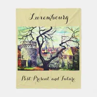 French Architecture Dreamscape Luxembourg  Fleece Blanket