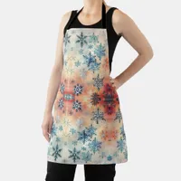 Vintage Snowflakes Pattern - Apron