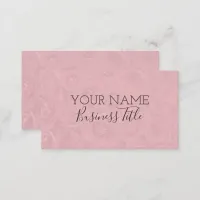 Pink Roses Modern Trendy Name Business Title Calling Card