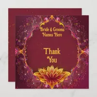 Floral Symphony: Wedding Elegance Collection Thank You Card