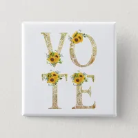 Gold Sunflowers Vote Button