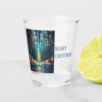 Iridescent Holiday Dream 🎄 Glowing Christmas Tree Shot Glass