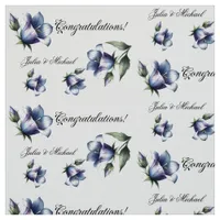 Charming elegant Bell Flowers Watercolor Fabric