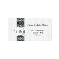 vegas wedding ,return address label