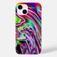 Neon Swirls Digital Art Design Case-Mate iPhone 14 Case