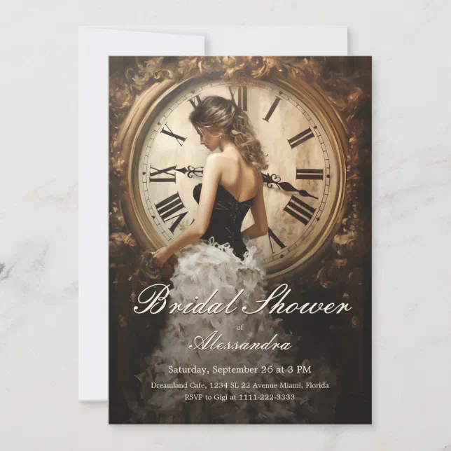 Timeless Love | Vintage Theme Bridal Shower Invitation
