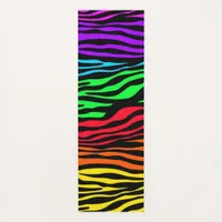 Rainbow Zebra Print Yoga Mat