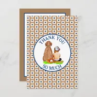 Baseball Themed Baby Shower  Thank You Card