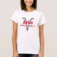 Horoscope Sign Aries Zodiac Symbol T-Shirt