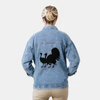 Silhouette of Turkeys Denim Jacket