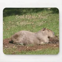 Soak Up the Rays, Capybara-style! Mouse Pad