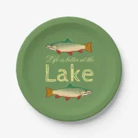 Rainbow Trout | Green Life is better at the Lake Paper Plates