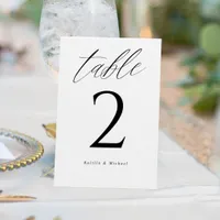 Modern Elegant Wedding Table Numbers