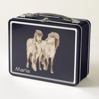 Talking Icelandic horses  Metal Lunch Box