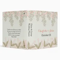 ivory blush gold floral wedding planner binder